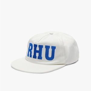 Brand new Zara X Rhuigi (Rhude) collaboration, strap back hat in white/blue OS